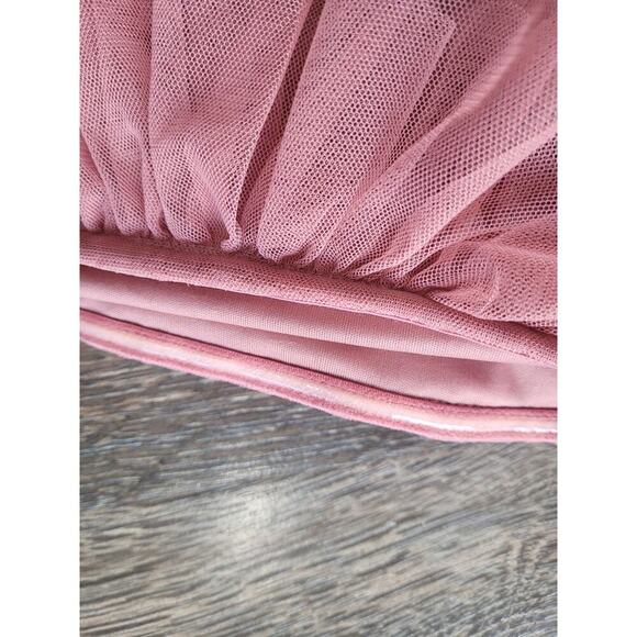 Nasty Gal Ruffle Tier Tulle Crop Top Women's Pink size 6 #11 - Picture 4 of 6